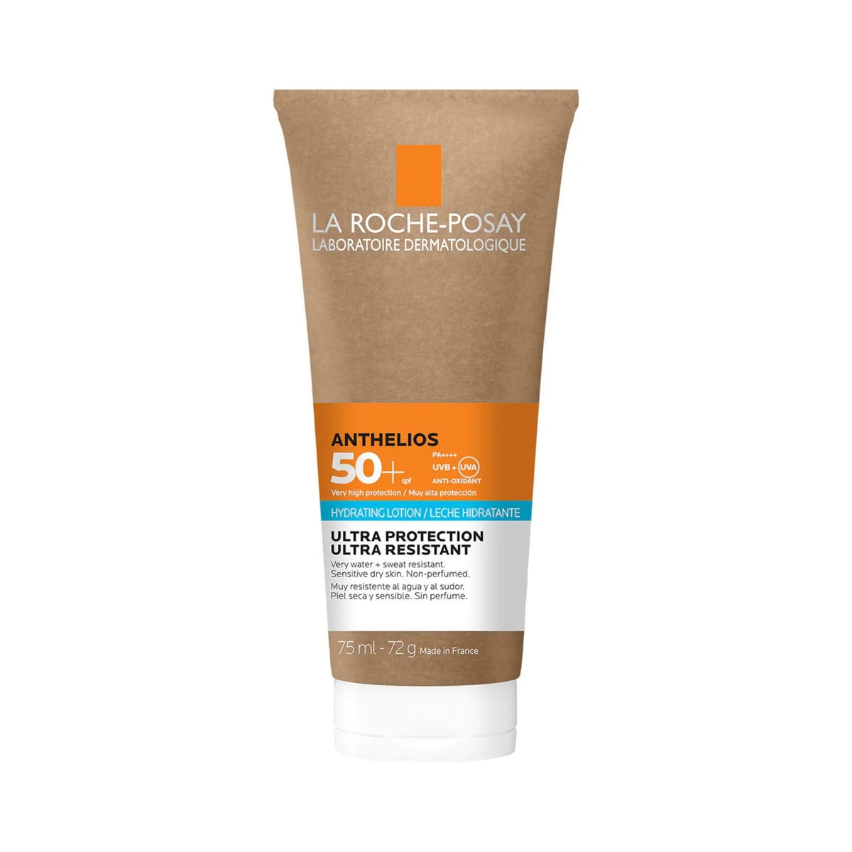 Refect Beauty La Roche-Posay Anthelios SPF50+ hydrating body sunscreen lotion for sensitive skin in a 75ml tube