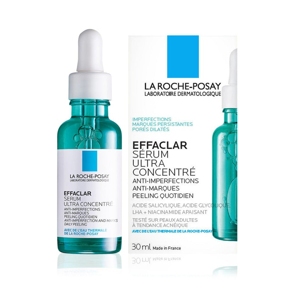 Refect Beauty La Roche-Posay Effaclar Salicylic Acid acne serum bottle and box for clear, smooth skin.