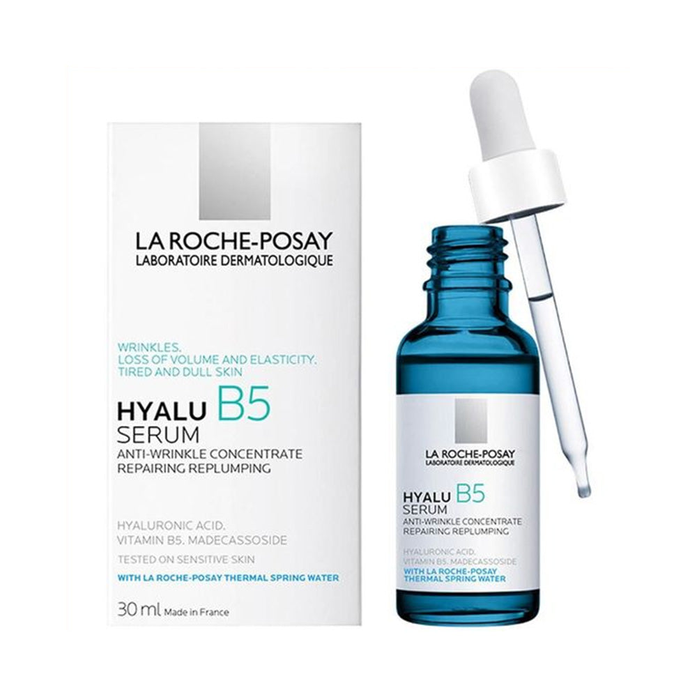 Refect Beauty La Roche-Posay Hyalu B5 anti-aging hyaluronic acid serum bottle and packaging box