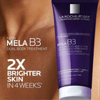 Refect Beauty La Roche-Posay Mela B3 Dual Body Treatment tube for brightening skin and reducing dark spots.