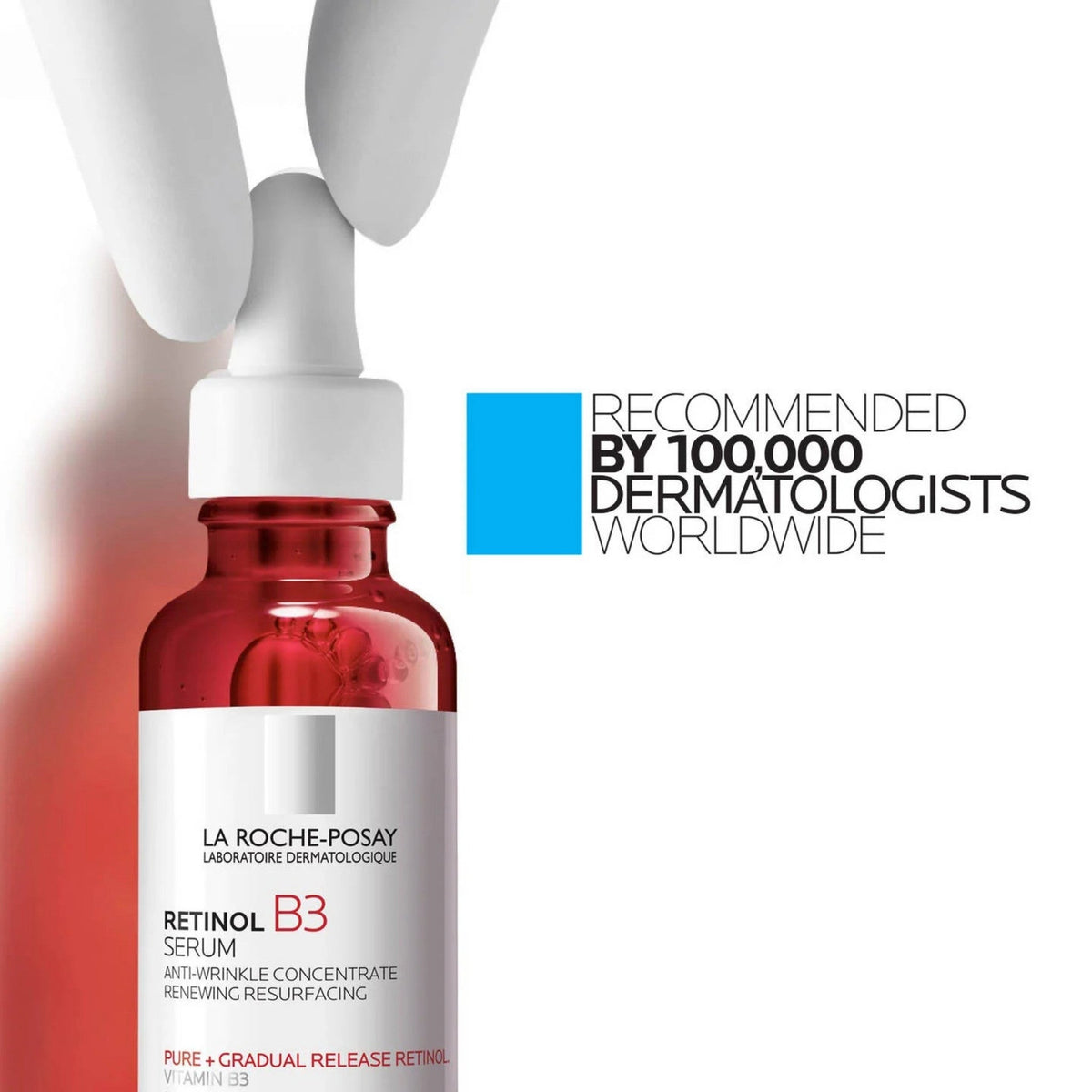 Refect Beauty La Roche-Posay Retinol B3 serum bottle with dropper, featuring anti-wrinkle and resurfacing formula