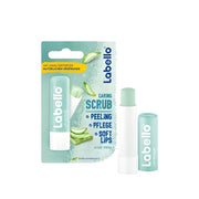 Refect Beauty Labello Aloe Vera lip scrub and caring balm in green packaging with exfoliating texture
