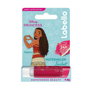 Refect Beauty Labello Moana limited edition watermelon sorbet lip balm with Disney Princess branding on packaging