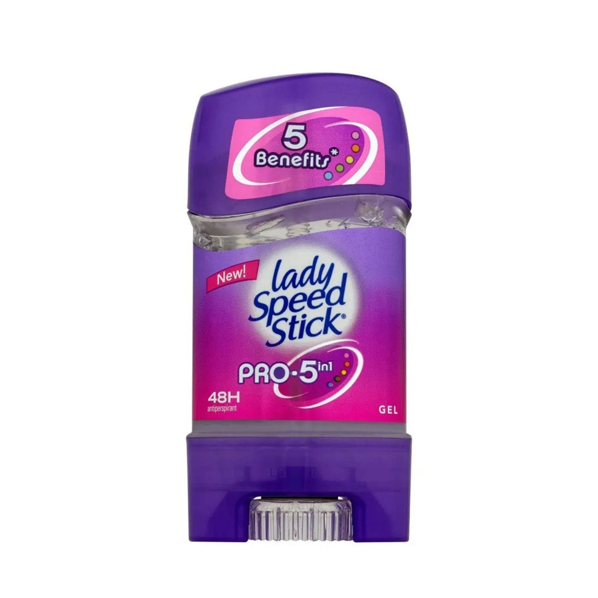Refect Beauty Lady Speed Stick Pro 5in1 antiperspirant deodorant gel in a purple container with 48-hour protection.