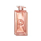 Refect Beauty Lancome Idole L'Intense Eau de Parfum in a slim, rose gold glass bottle with a modern rectangular design.