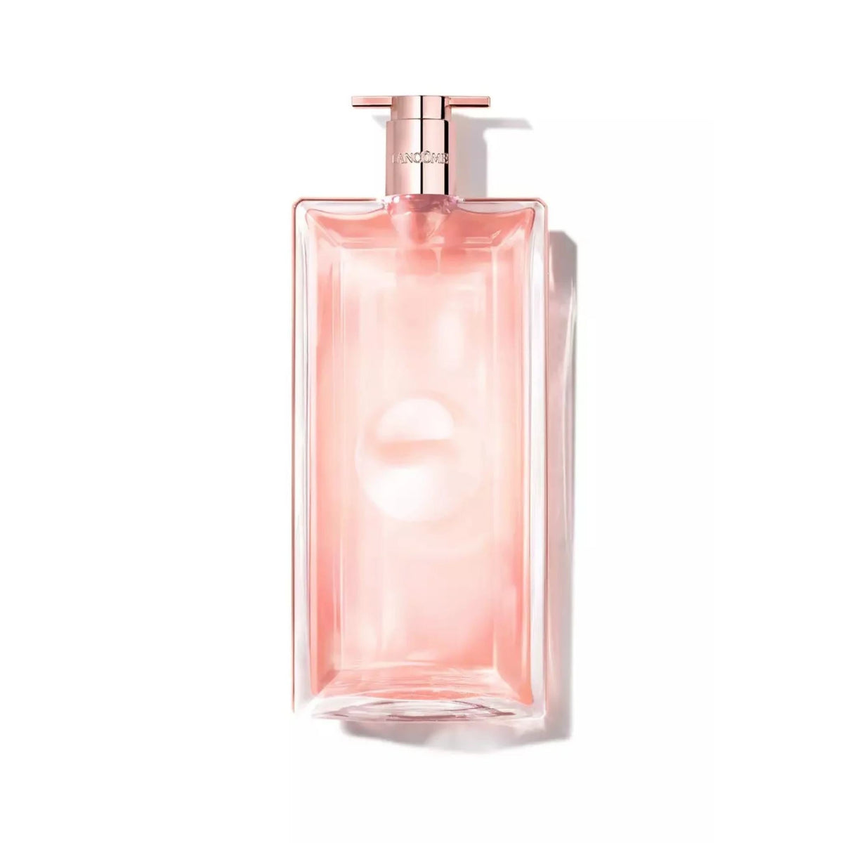 Refect Beauty Lancôme Idôle Eau de Parfum in a sleek, ultra-thin rose gold-tinted glass bottle.