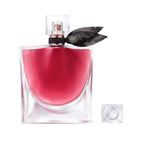 Refect Beauty Lancome La Vie Est Belle L'Elixir perfume bottle with a deep pink liquid and a black glittery bow. 100ml