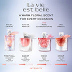 Refect Beauty Lancome La Vie Est Belle perfume collection featuring Iris Absolu and other floral fragrance variants