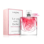 Refect Beauty Lancome La Vie Est Belle Rose Extraordinaire perfume bottle with pink rose design and matching box