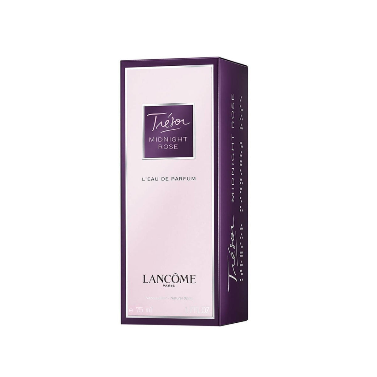 Refect Beauty Lancome Tresor Midnight Rose Eau de Parfum in a purple and white rectangular perfume box