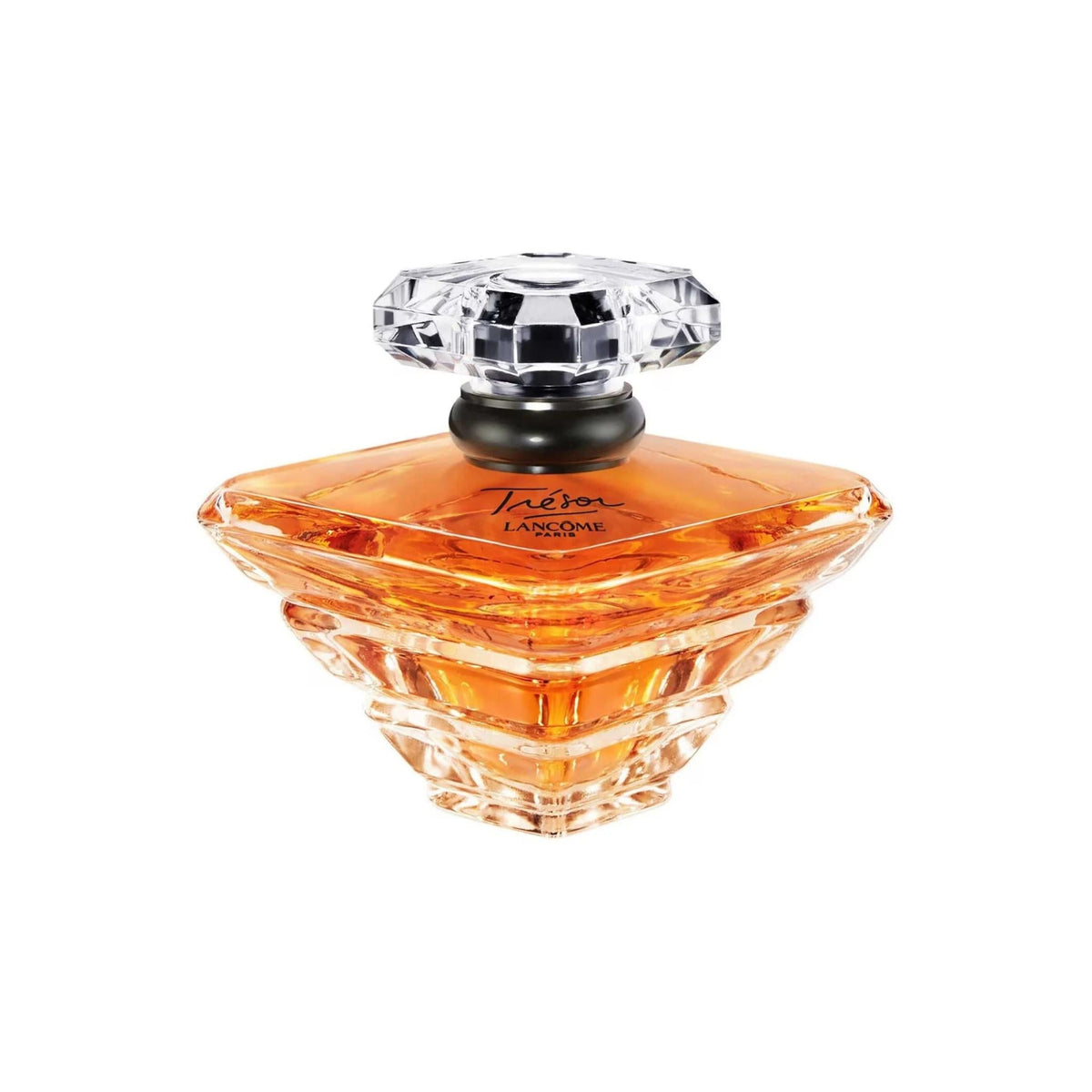 Refect Beauty Lancome Tresor Eau de Parfum in a distinctive amber-coloured pyramid glass bottle with a crystal cap.