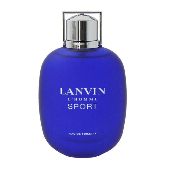 Refect Beauty Lanvin L'Homme Sport Eau de Toilette in a vibrant blue glass bottle with a silver cap