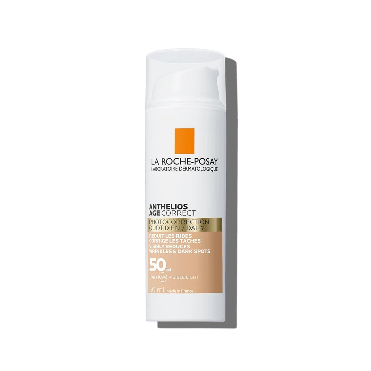 Refect Beauty La Roche-Posay Anthelios Age Correct SPF50 CC cream bottle for daily anti-ageing skin protection.