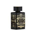Refect Beauty Lattafa Bade’e Al Oud Oud for Glory unisex eau de parfum in a black bottle with gold geometric patterns