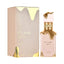 Refect Beauty Lattafa Eclaire Eau de Parfum bottle and box with pink and gold drip design, a sweet gourmand fragrance.