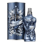 Refect Beauty Jean Paul Gaultier Le Male Lover Eau de Parfum bottle and matching cylindrical tin with tattoo art