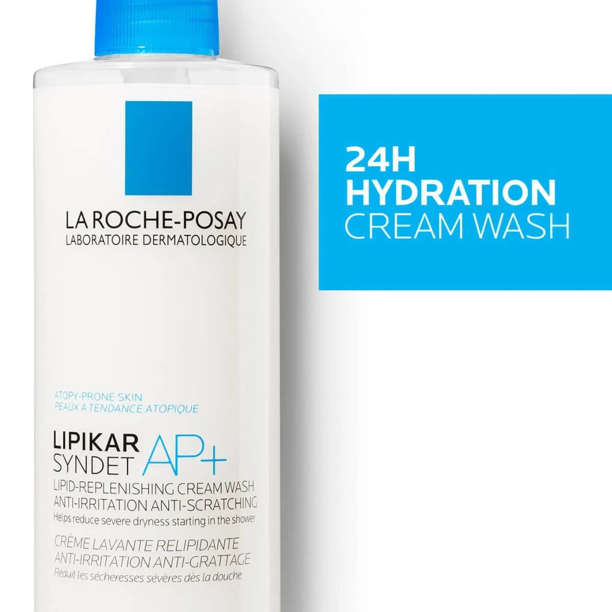 Refect Beauty La Roche-Posay Lipikar Syndet AP+ ultra-gentle lipid-replenishing cream wash for atopic skin.