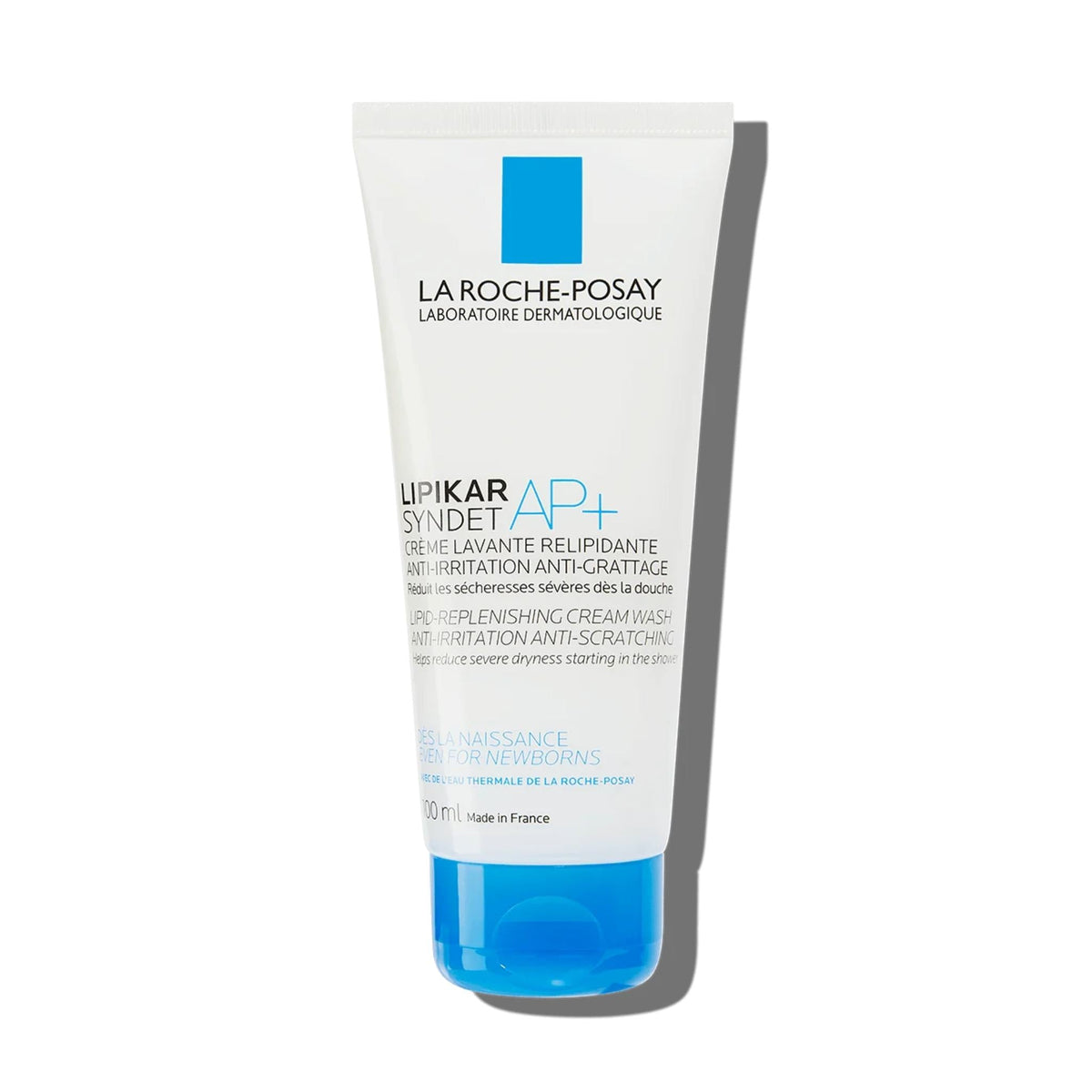 Refect Beauty La Roche-Posay Lipikar Syndet AP+ lipid-replenishing cream wash for eczema-prone skin in a white tube.