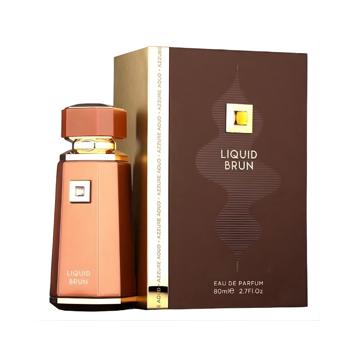 Refect Beauty French Avenue Liquid Brun eau de parfum bottle and brown box packaging with gold accents