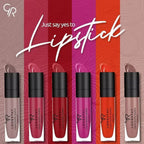Refect Beauty Golden Rose Longstay liquid matte lipsticks in six vibrant shades with matching color swatches