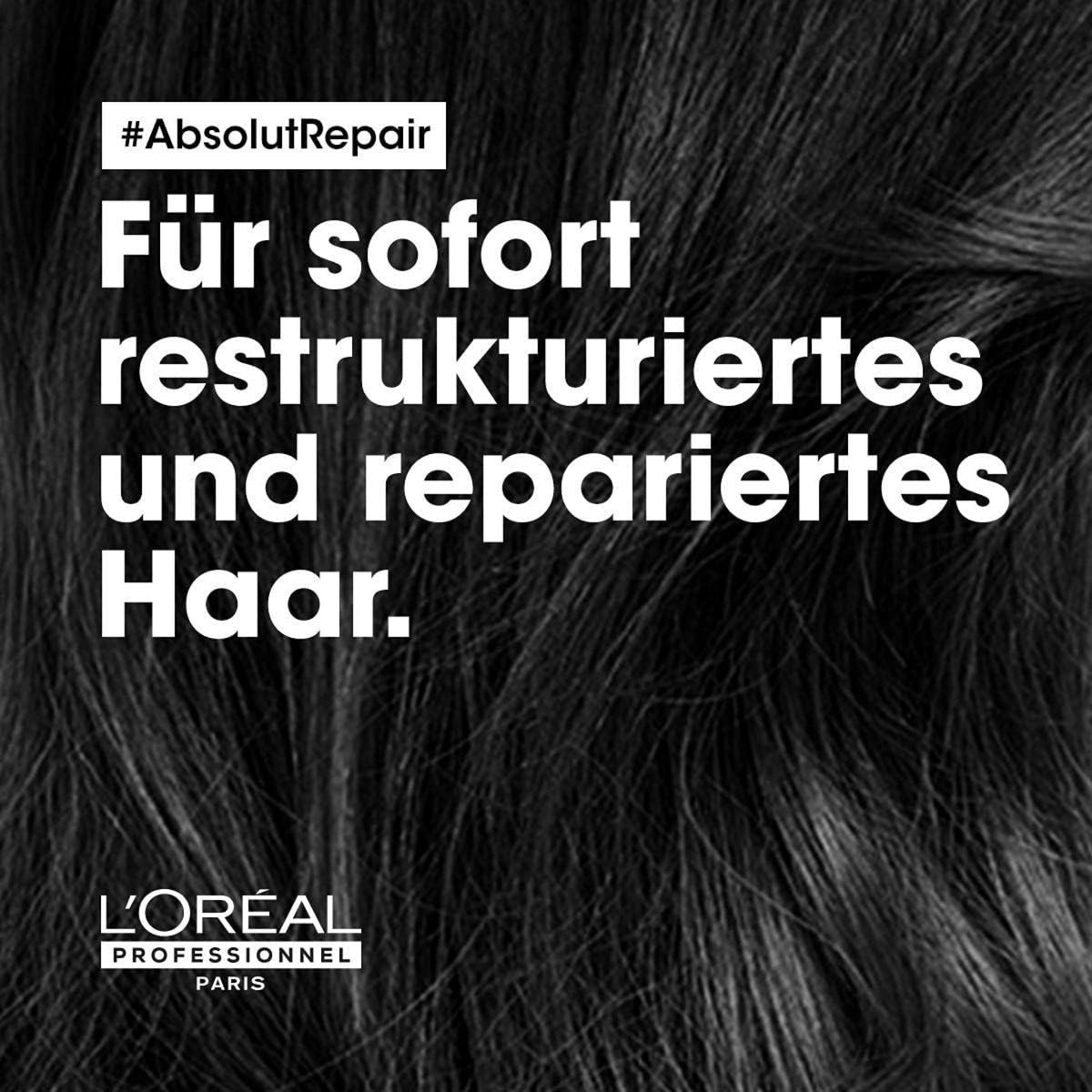 Refect Beauty L'Oreal Professionnel Serie Expert Absolut Repair hair mask advertisement featuring healthy dark hair