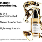 Refect Beauty L'Oréal Professionnel Absolut Repair Oil bottle with swirling golden oil texture for damaged hair