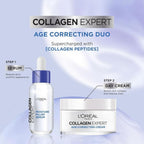 Refect Beauty L'Oréal Collagen Expert duo featuring a moisture filler serum and age-correcting cream for hydration.