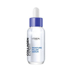 Refect Beauty L'Oréal Collagen Expert anti-aging facial serum in a clear glass bottle with a blue dropper cap.