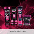 Refect Beauty L'Oreal Paris Elvive Arginine Resist X3 hair care collection featuring shampoo, conditioner, and cream.