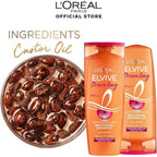 Refect Beauty L'Oréal Paris Elvive Dream Long shampoo and detangler bottles with castor oil ingredients