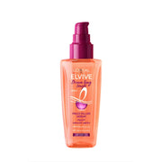 Refect Beauty L'Oreal Paris Elvive Dream Long Straight Frizz Killer Serum bottle with a pink pump dispenser