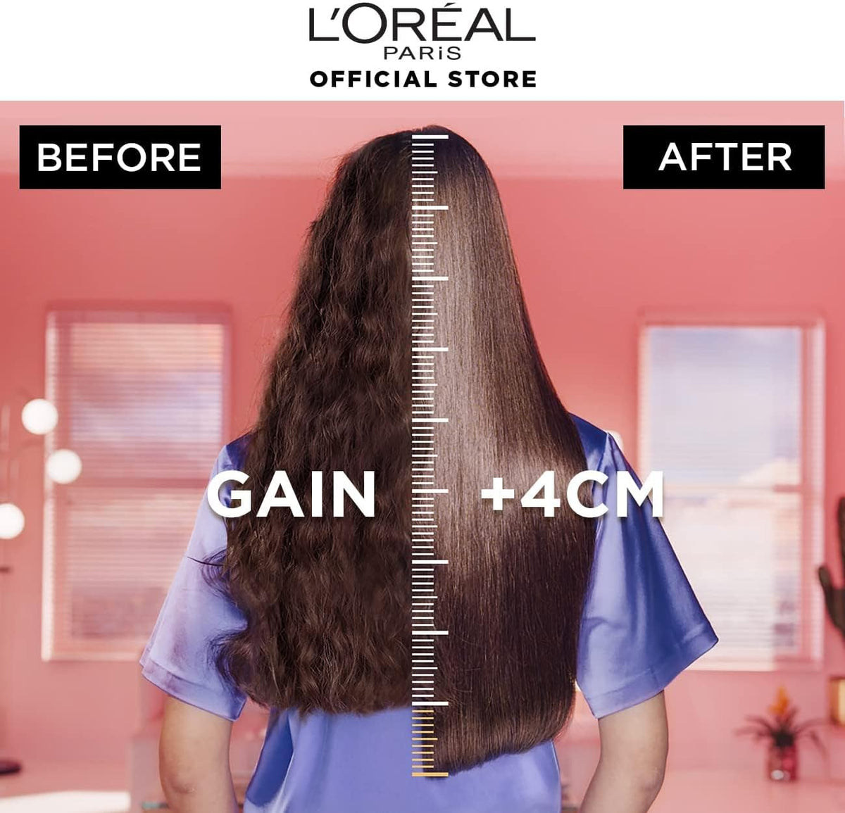 Refect Beauty L'Oreal Paris Elvive Dream Long Frizz Killer Serum before and after hair transformation comparison