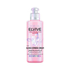 Refect Beauty L'Oreal Paris Elvive Glycolic Gloss leave-in combing cream in a pink bottle for shiny, smooth hair.