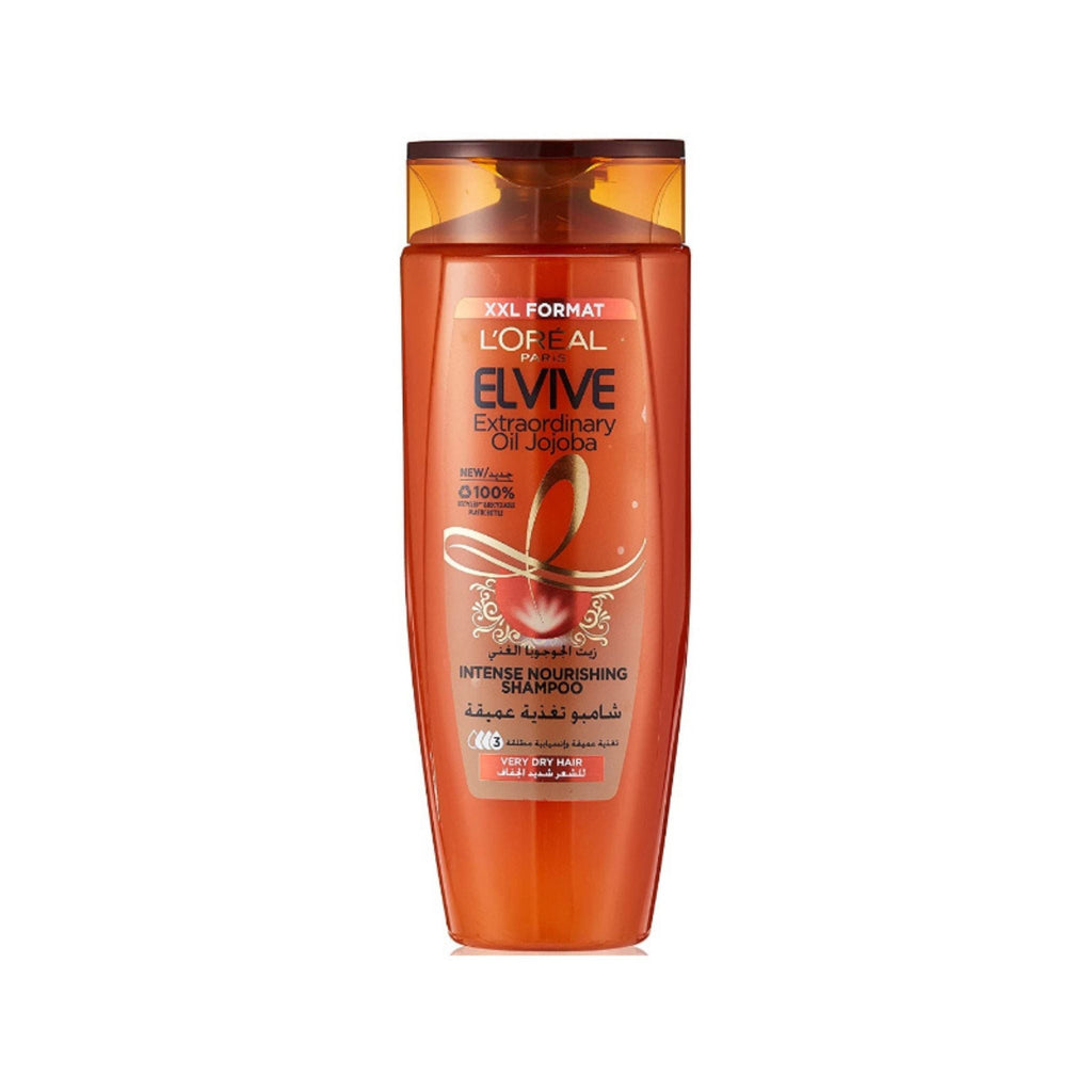 Refect Beauty L'Oréal Paris Elvive Extraordinary Oil Jojoba Shampoo bottle for nourishing dry and dull hair