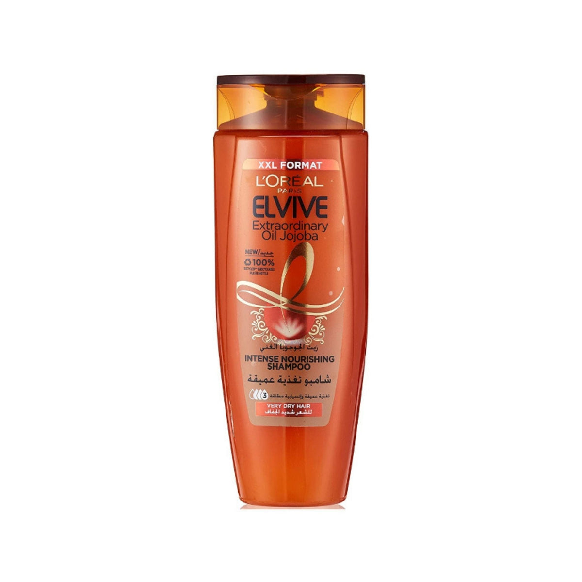 Refect Beauty L'Oréal Paris Elvive Extraordinary Oil Jojoba Shampoo bottle for nourishing dry and dull hair