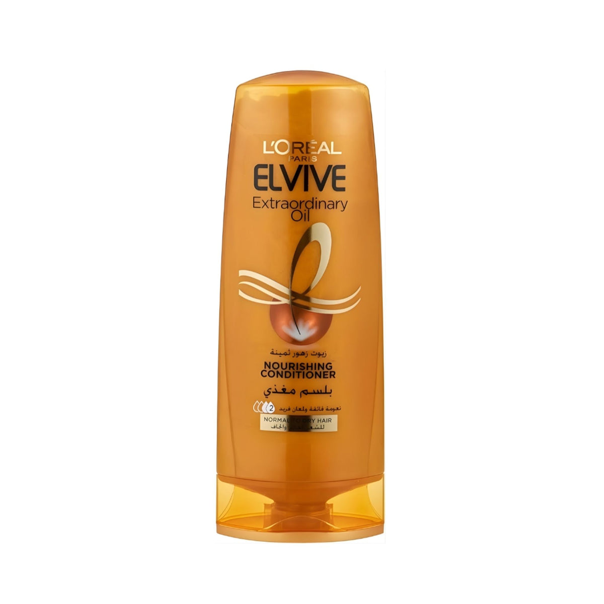 Refect Beauty L'Oreal Paris Elvive Extraordinary Oil nourishing conditioner bottle for dry hair in gold packaging