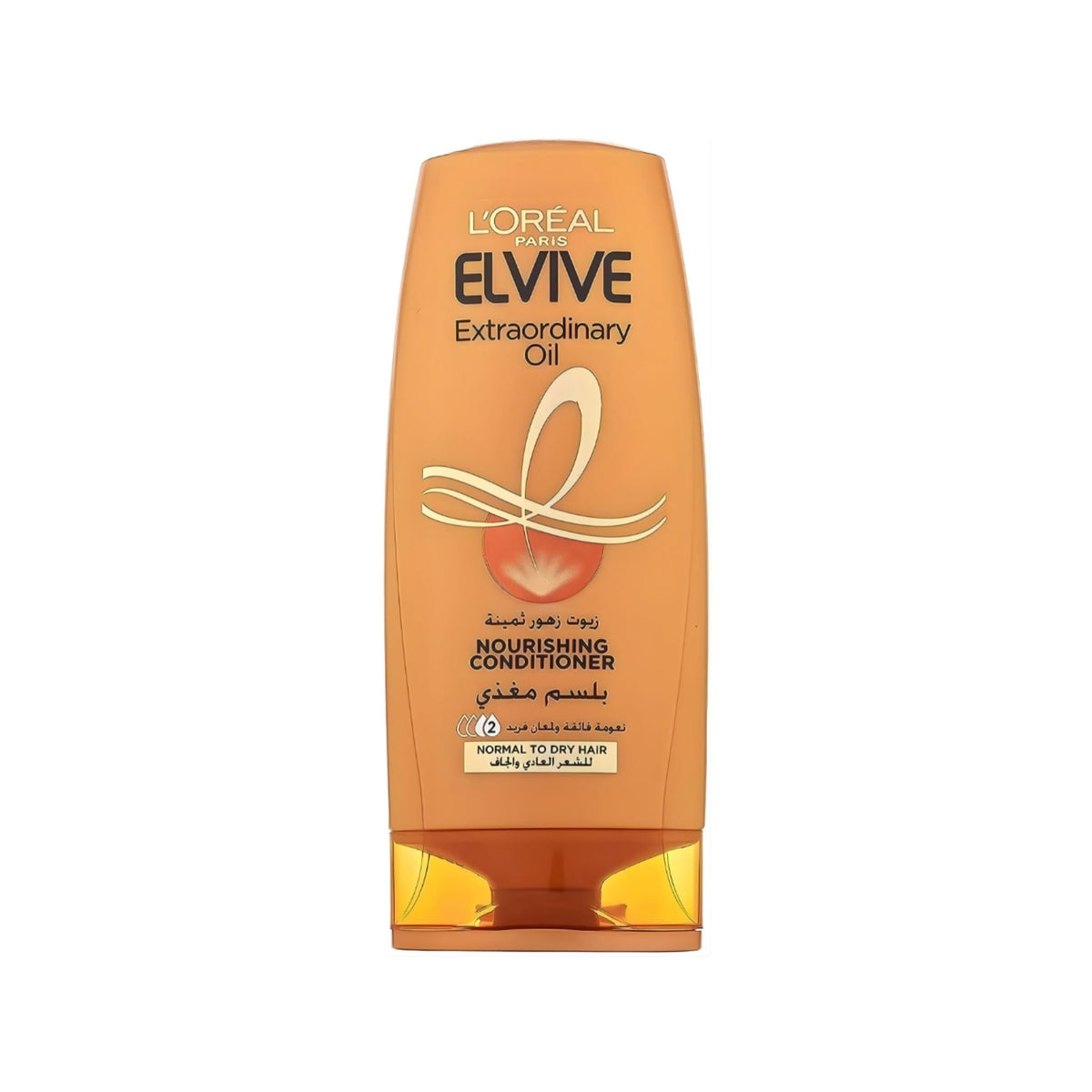 Refect Beauty L'Oreal Paris Elvive Extraordinary Oil nourishing conditioner bottle for dry hair in orange packaging
