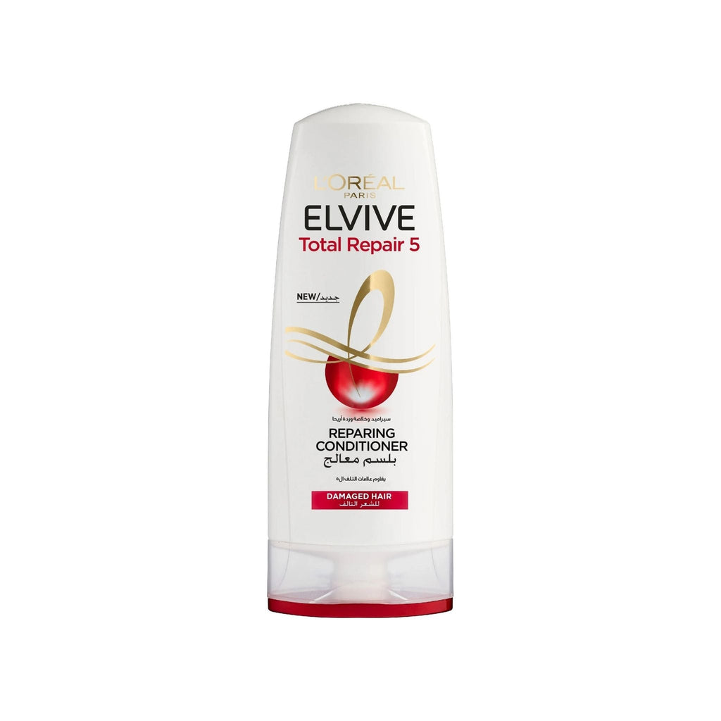 Refect Beauty L'Oreal Paris Elvive Total Repair 5 white bottle of repairing conditioner for damaged hair