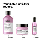 Refect Beauty L'Oréal Professionnel Liss Unlimited 3-step anti-frizz hair care routine set with shampoo, mask, and serum