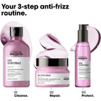 Refect Beauty L'Oréal Professionnel Liss Unlimited 3-step anti-frizz hair care routine set with shampoo, mask, and serum