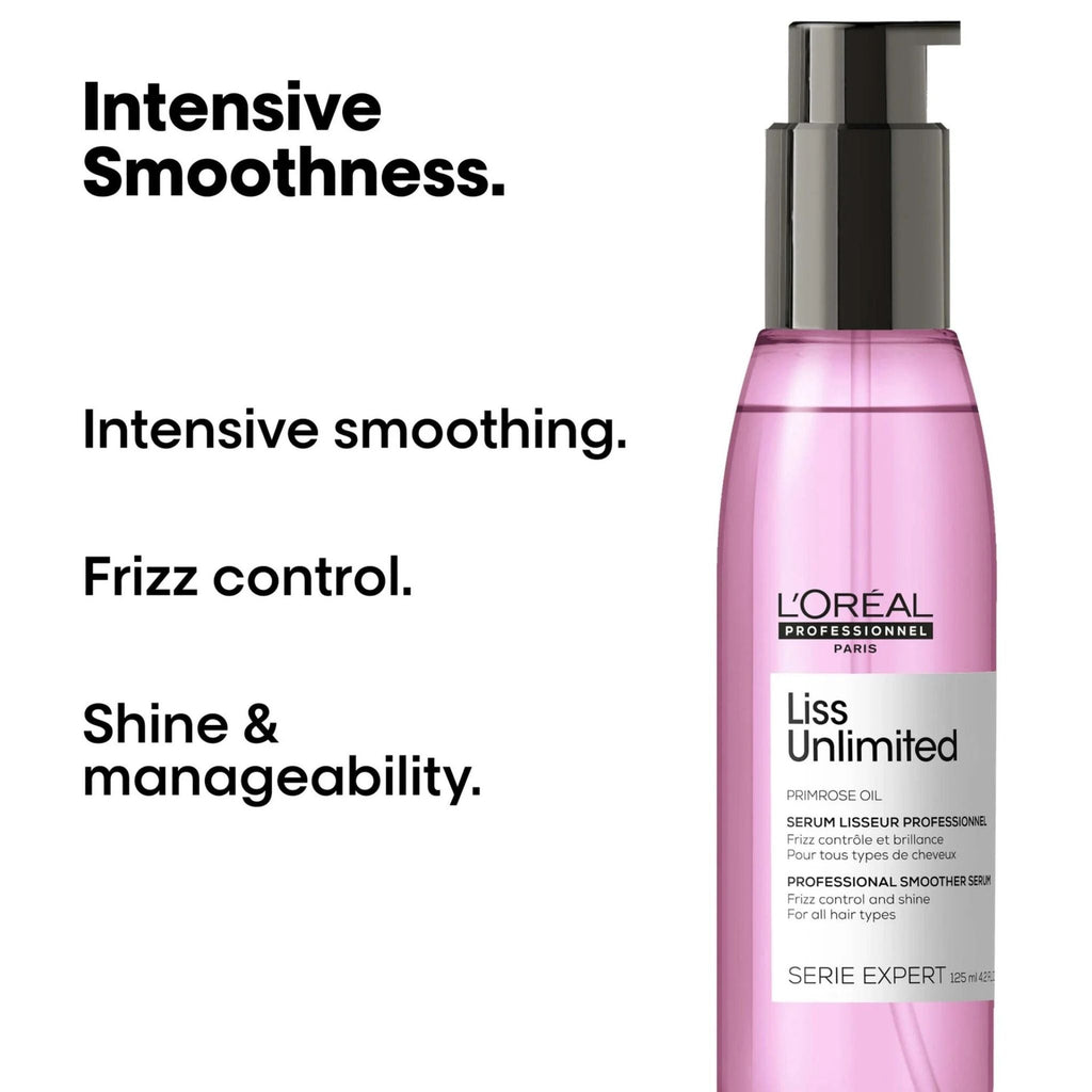 Refect Beauty L'Oréal Professionnel Liss Unlimited smoothing hair serum bottle for frizz control and shine