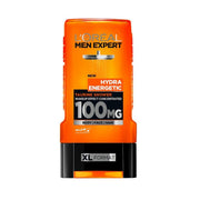 Refect Beauty L'Oréal Men Expert Hydra Energetic orange shower gel bottle for body, face, and hair.