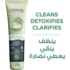 Refect Beauty L'oreal Paris Pure Clay detoxifying face cleanser tube with charcoal and three clays for clear skin