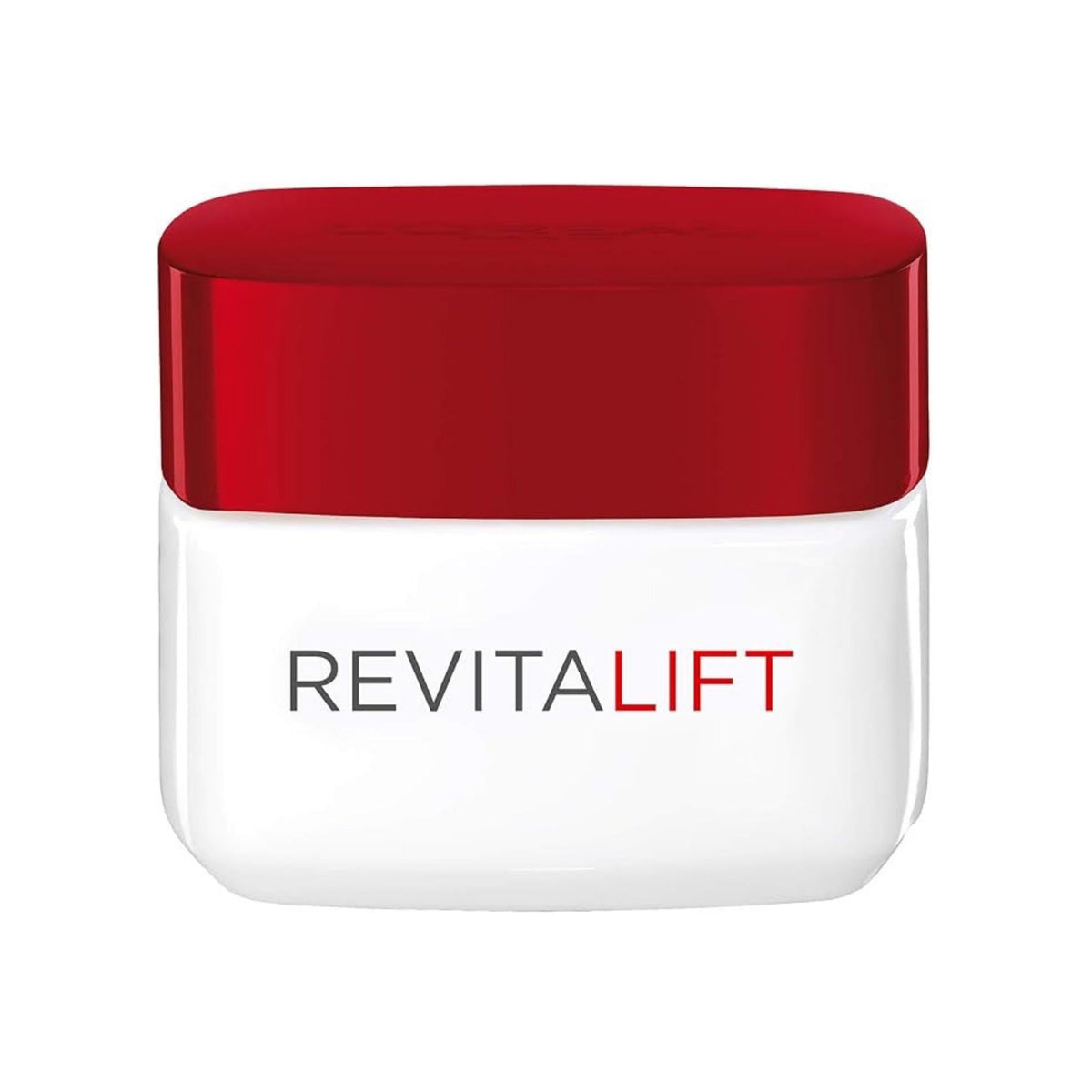 Refect Beauty L'Oreal Paris Revitalift anti-wrinkle eye cream in a white jar with a red lid