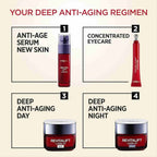 Refect Beauty L'oreal Paris Revitalift Laser X3 anti-aging skincare regimen set including serum, eye cream, and creams.