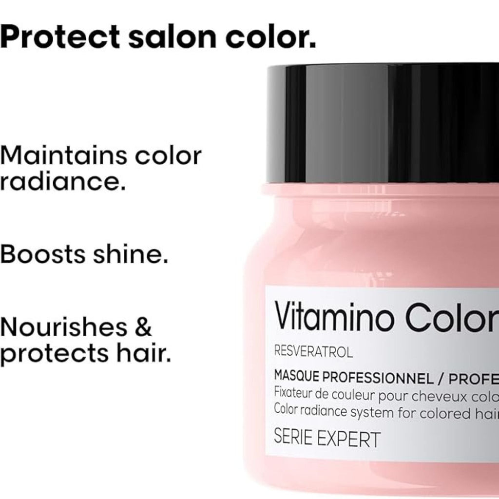 Refect Beauty L'Oréal Professionnel Vitamino Color hair mask in a pink jar for nourishing color-treated hair.