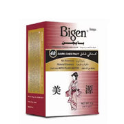 Refect Beauty Luna Bigen No. 48 Dark Chestnut permanent hair color powder box with traditional Japanese illustration