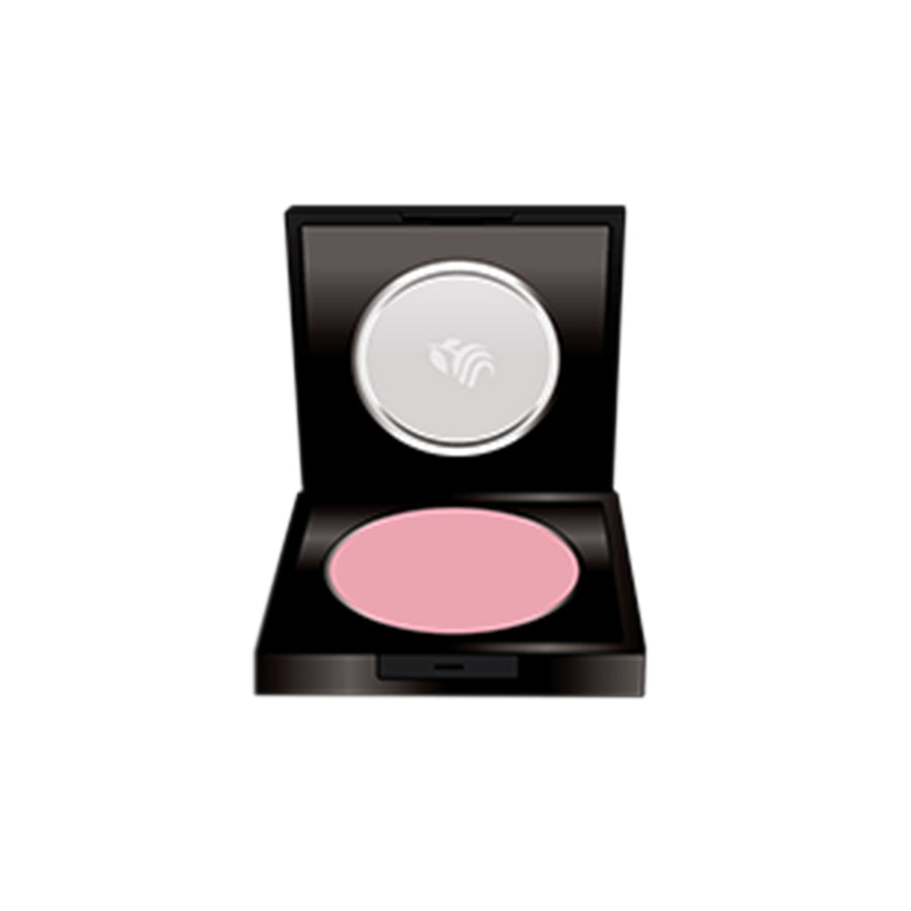 Refect Beauty LUNA powder blush in a sleek black compact with a soft pink shade for a natural cheek flush