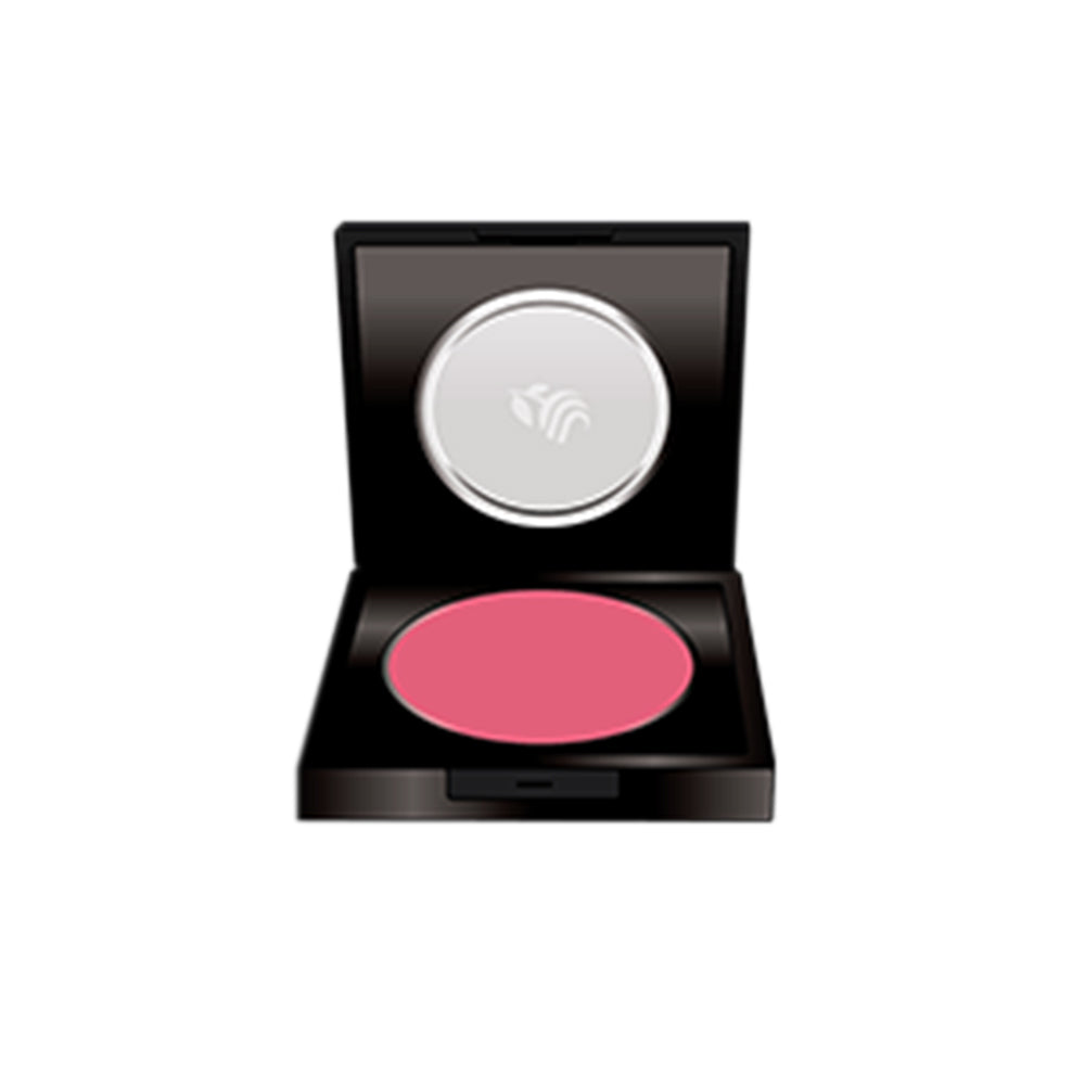 Refect Beauty LUNA Blusher in a sleek black compact case with a vibrant pink powder blush for a natural glow