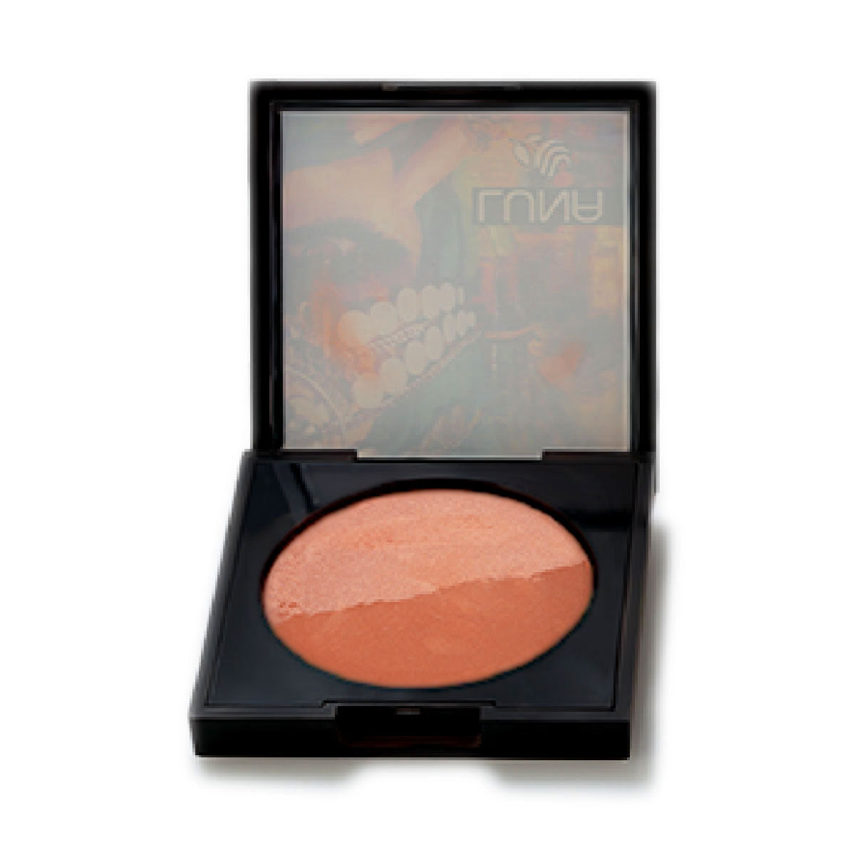 Refect Beauty LUNA Bronzing Powder in a sleek black compact, featuring a warm, sun-kissed pressed powder shade.